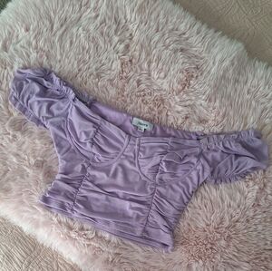 Shein Lavender Off-Shoulder Top